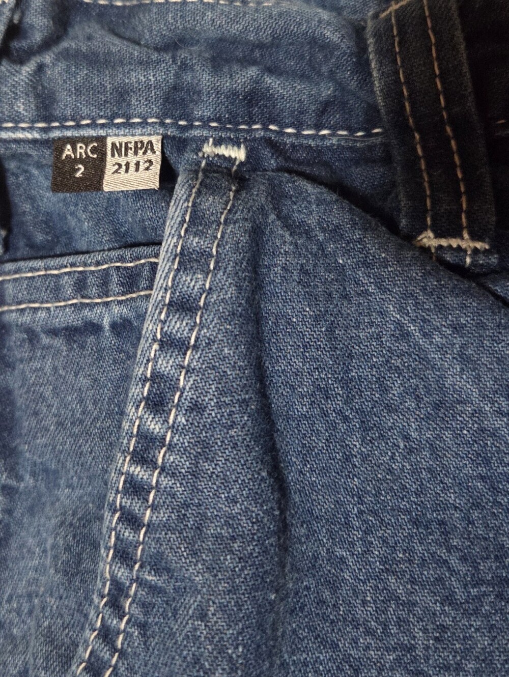 Carhartt FR Jeans Mens 32x34 Blue Straight Flame Resistant Work Chore Carpenter - Picture 5 of 10